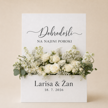 Tabla dobrodošlice - samostoječa