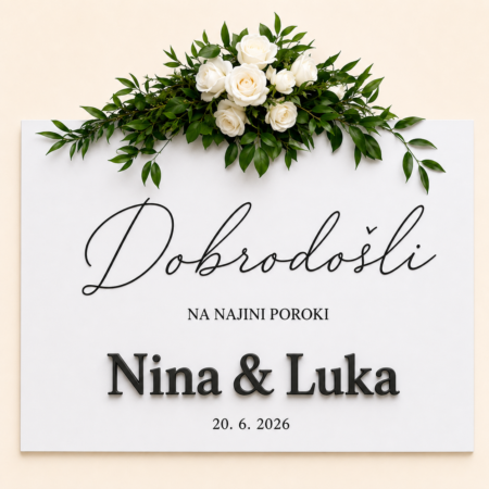 3D imena za poročno tablo
